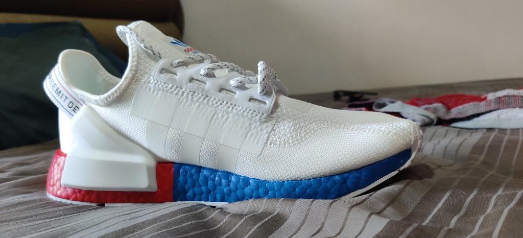 Nmd primeknit store white red blue