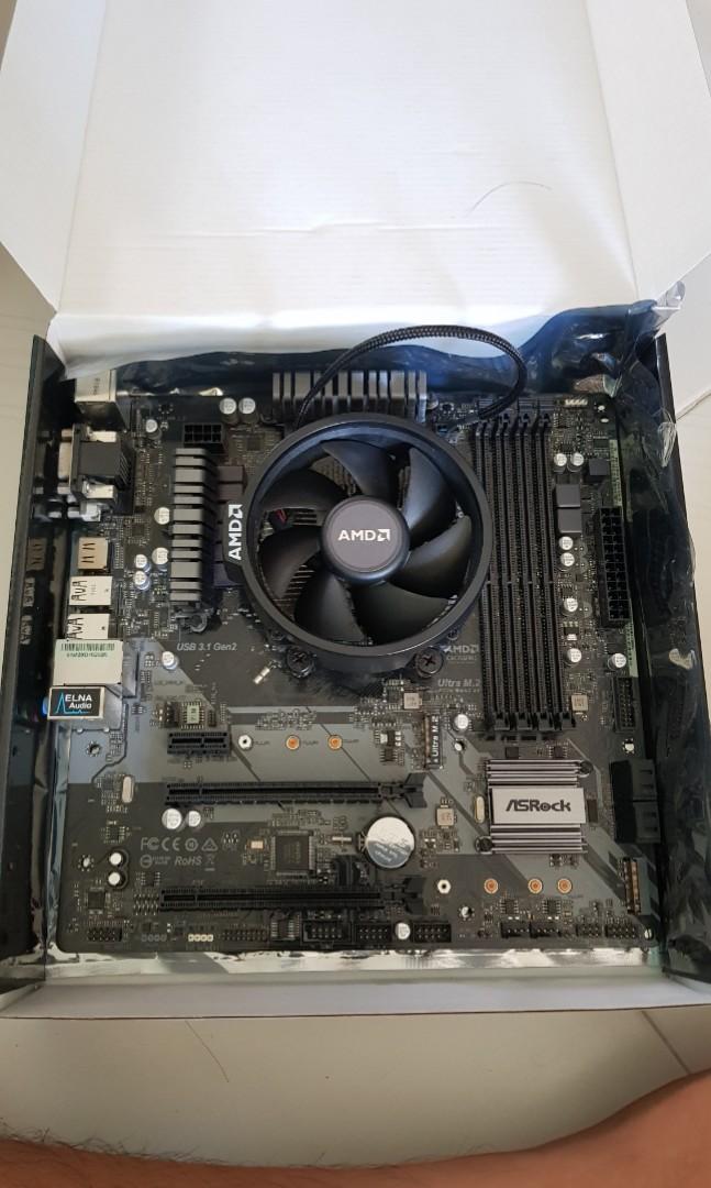 AMD Ryzen 2600 Asrock B450m Pro4 Computers Tech Parts