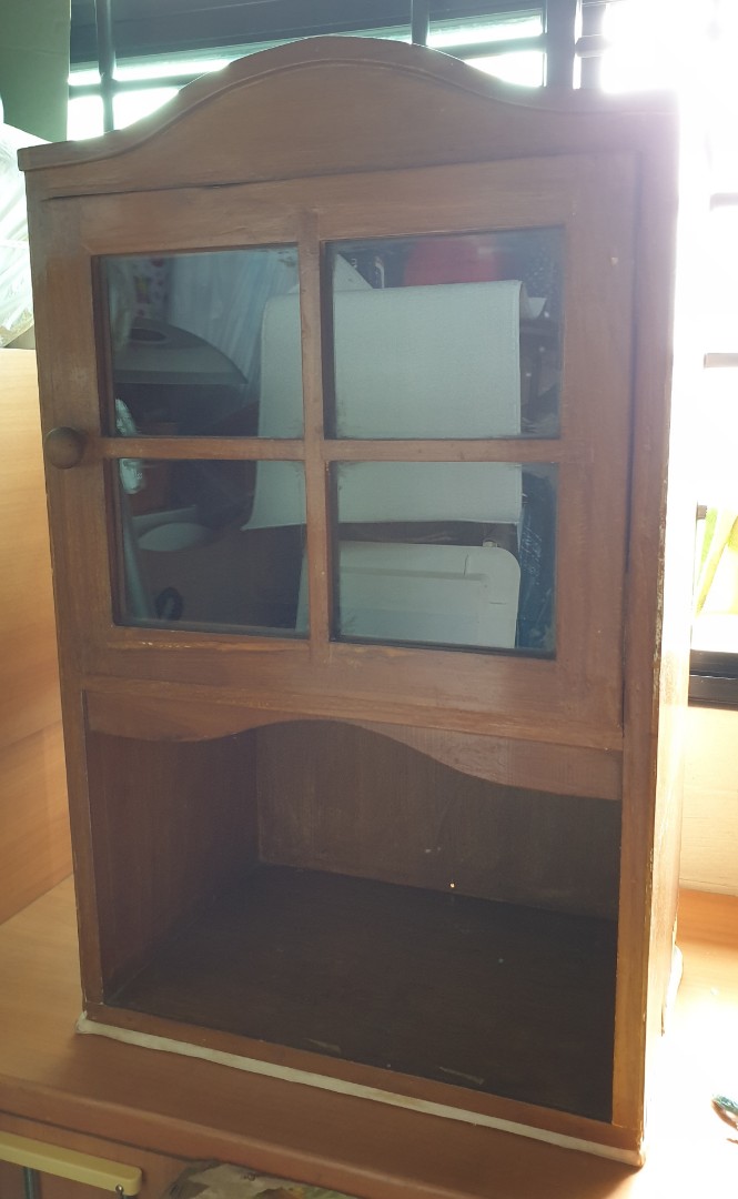 Antique Wooden Wall Cabinet Furniture Home Decor Antiques On Carousell