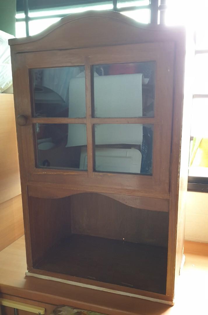Antique Wooden Wall Cabinet Furniture Home Decor Antiques On Carousell