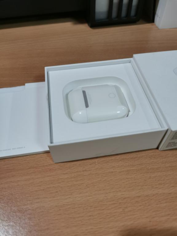 Apple Airpods with Charging Case (Charging Case still working well) (Category: Portable Audio Accessories) located in Mandaluyong City. Submitted by ro_yo (Listing ID 1032458863, Image 2). Description: Apple AirPods with Charging Case Model: A1523 A1722 A1602 Comes complete with original box and wire from the time of purchase. AS IS, WHERE IS. CHARGING CASE WORKING WELL HENCE SELLING IT AS AN EXTRA CHARGING CASE TO WOULD BE BUYER. ITEM IS NOT WOR