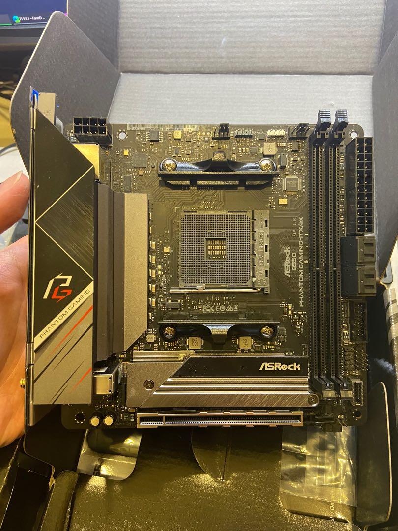 Asrock B550 B550i mini itx Motherboard Phantom gaming, Computers & Tech