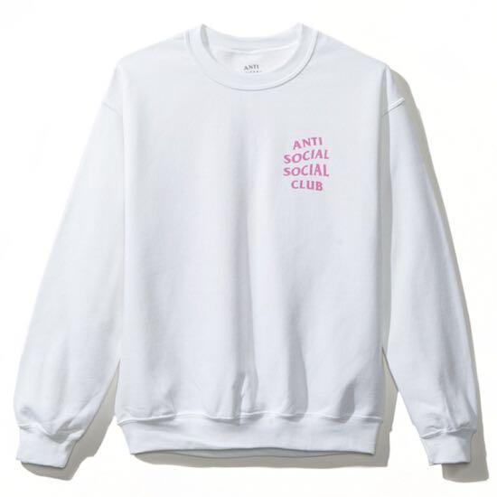 ASSC Anti Social Social Club White Pink Crewneck Women s Fashion