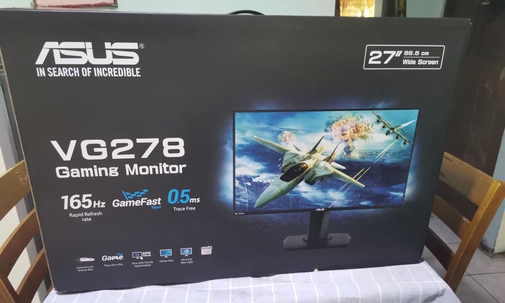 Asus Rog 165hz G Sync Monitor 0 5ms Vg278qr Electronics Computers Desktops On Carousell