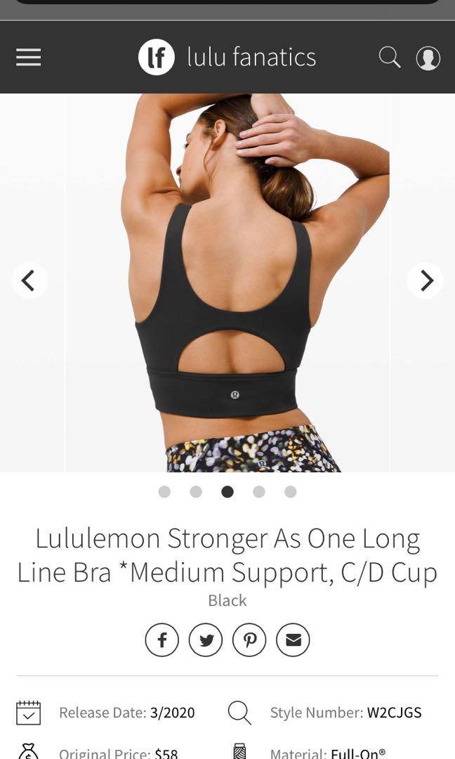 Authentic Lululemon Stronger As One Long Line Bra, Women's Fashion,  Activewear on Carousell