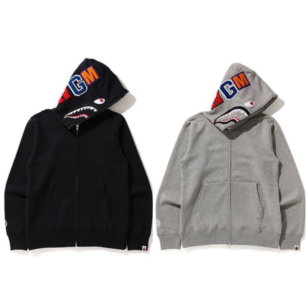 bape shark full zip hoodie