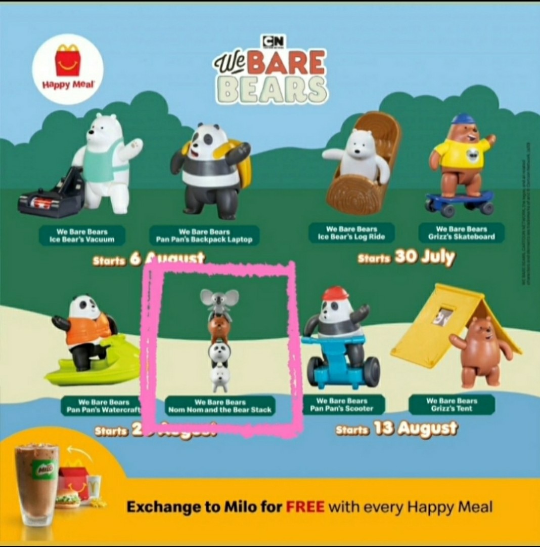 we bare bears nom nom plush