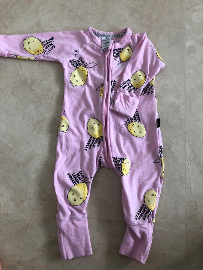 lemon baby sleepsuits