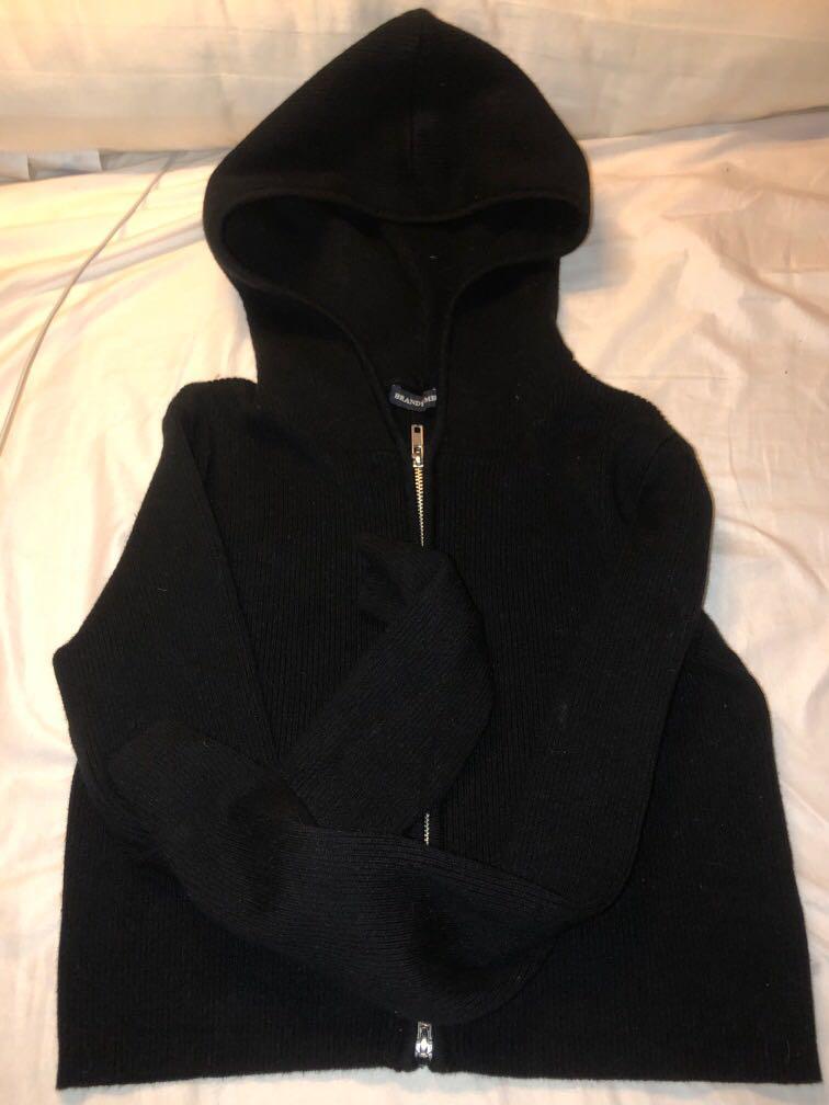 brandy black arden hoodie, Women's Fashion, Coats, Jackets and