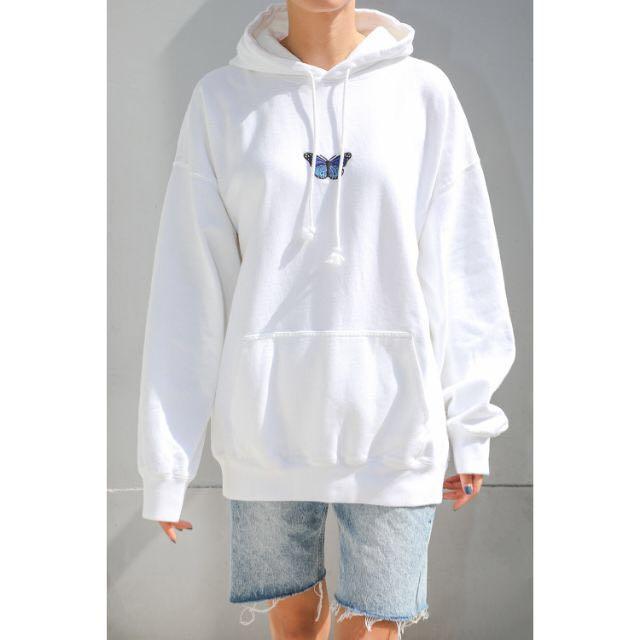 Brandy melville top blue butterfly hoodie