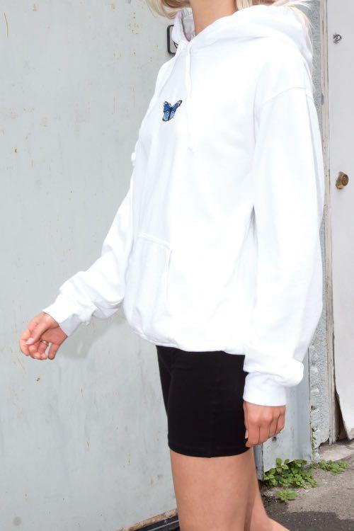 Brandy Melville Christy blue butterfly hoodie