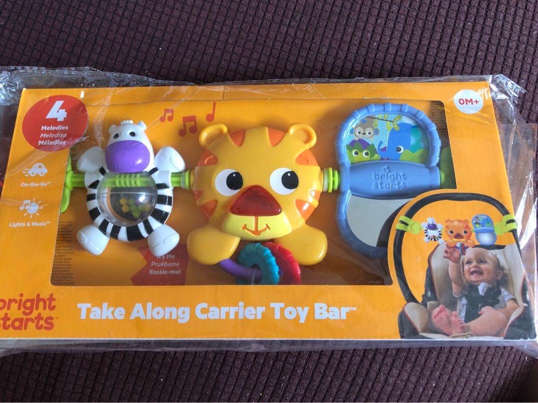 bright starts take along carrier toy bar