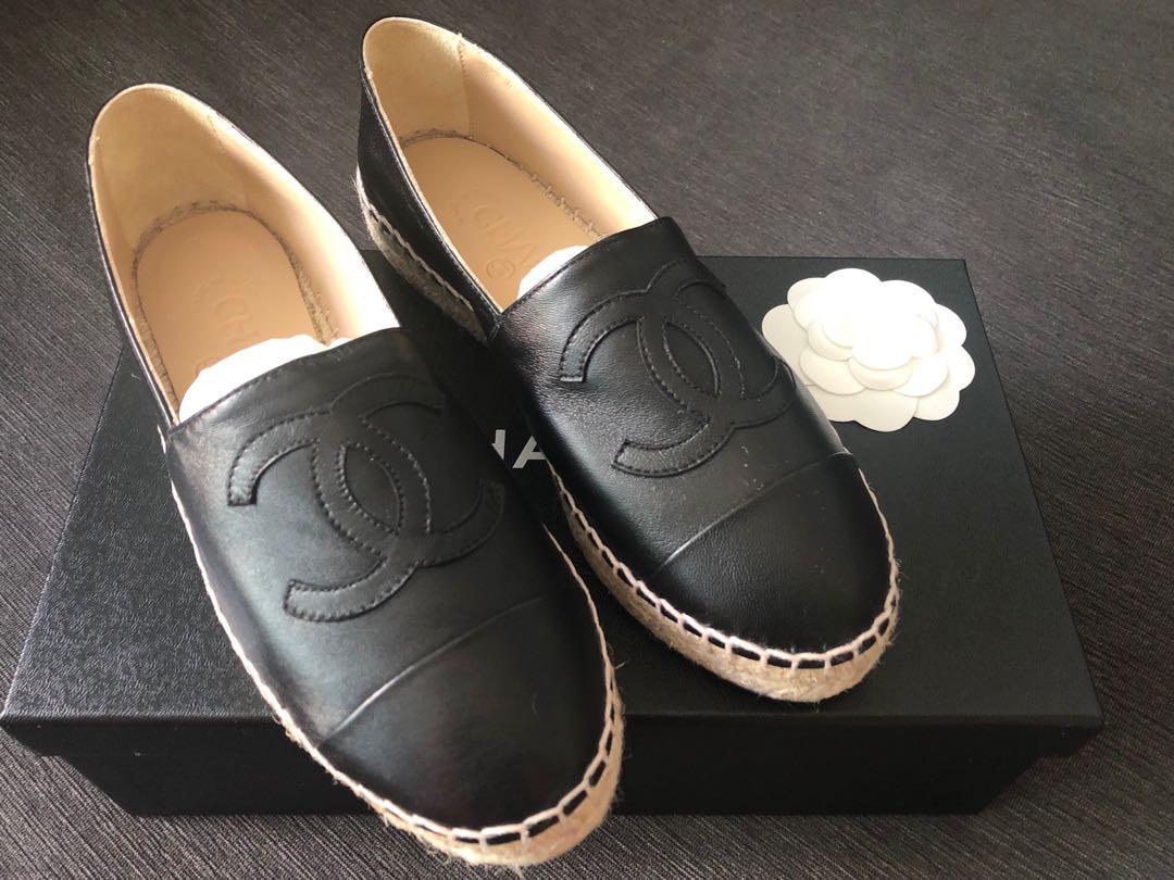chanel leather shoes