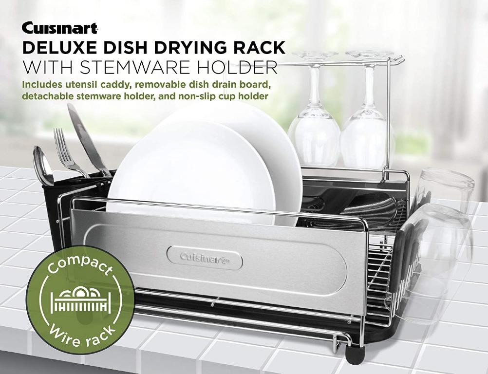 Cuisinart Stainless Steel Dish Drying Rack Cuisinart Wire Dish Drying Rack with Drain Board Gold or CopperCuisinart Aluminum Rust Proof Dish Drying Rack Furniture Home Living Kitchenware Tableware
