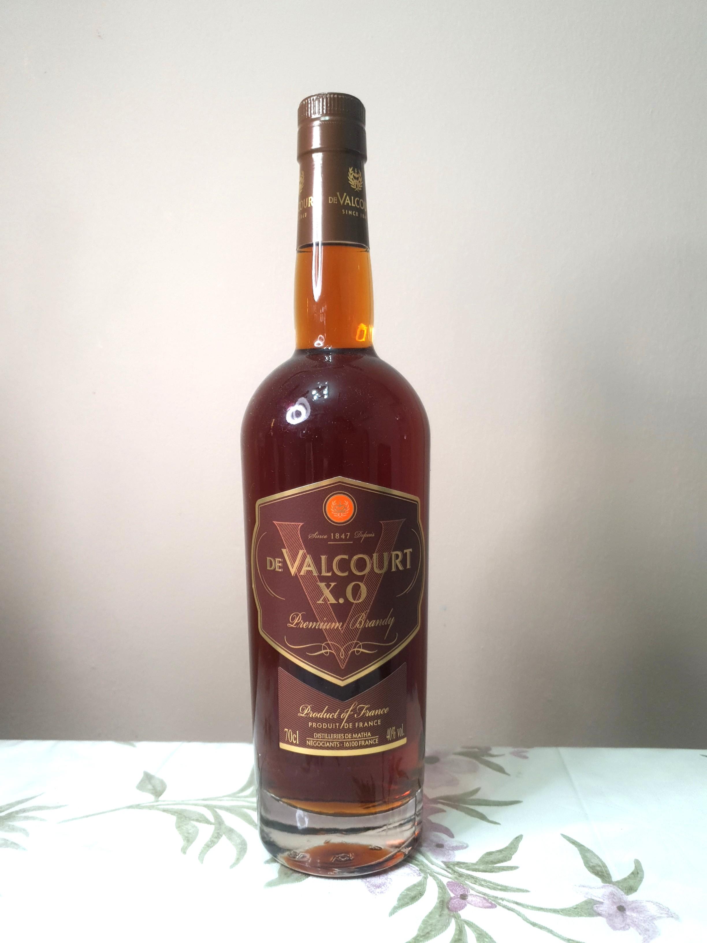 De Valcourt XO Premium Brandy, Food  Drinks, Alcoholic Beverages on  Carousell
