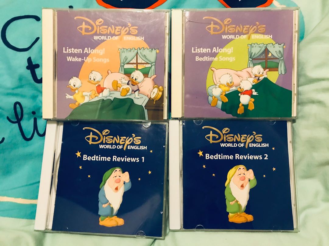 Disney World of English CD DVD DWE Listen Along Bedtime 美語世界, 興趣及遊戲, 書本  文具, 小說 故事書- Carousell