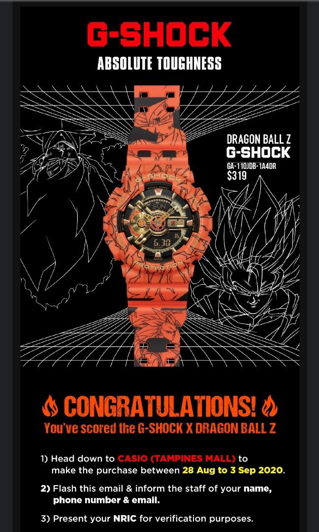 G Shock Dragon Ball Z Limited Edition Luxury Watches On Carousell