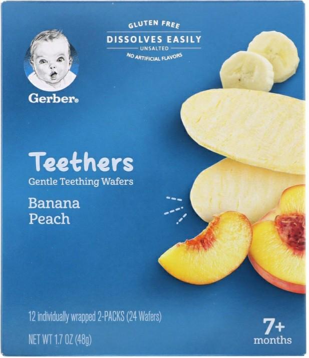 Gerber Teething Wafer Soft Baked Grain Bars Baby Biscuits Cracker
