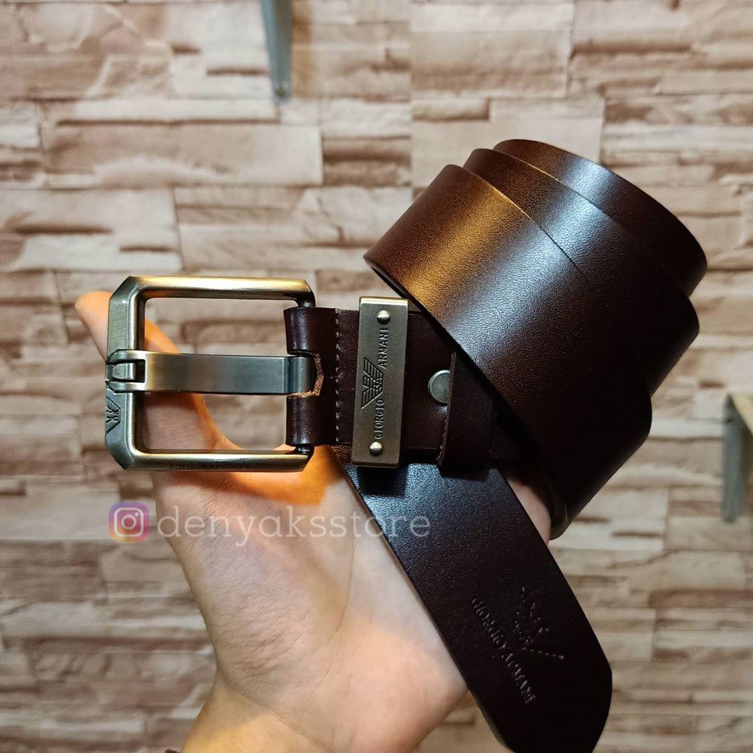 Giorgio Armani Leather Belt, Fesyen 