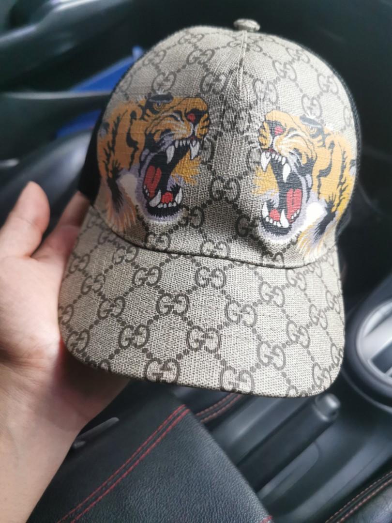 Gucci tiger cap black sale