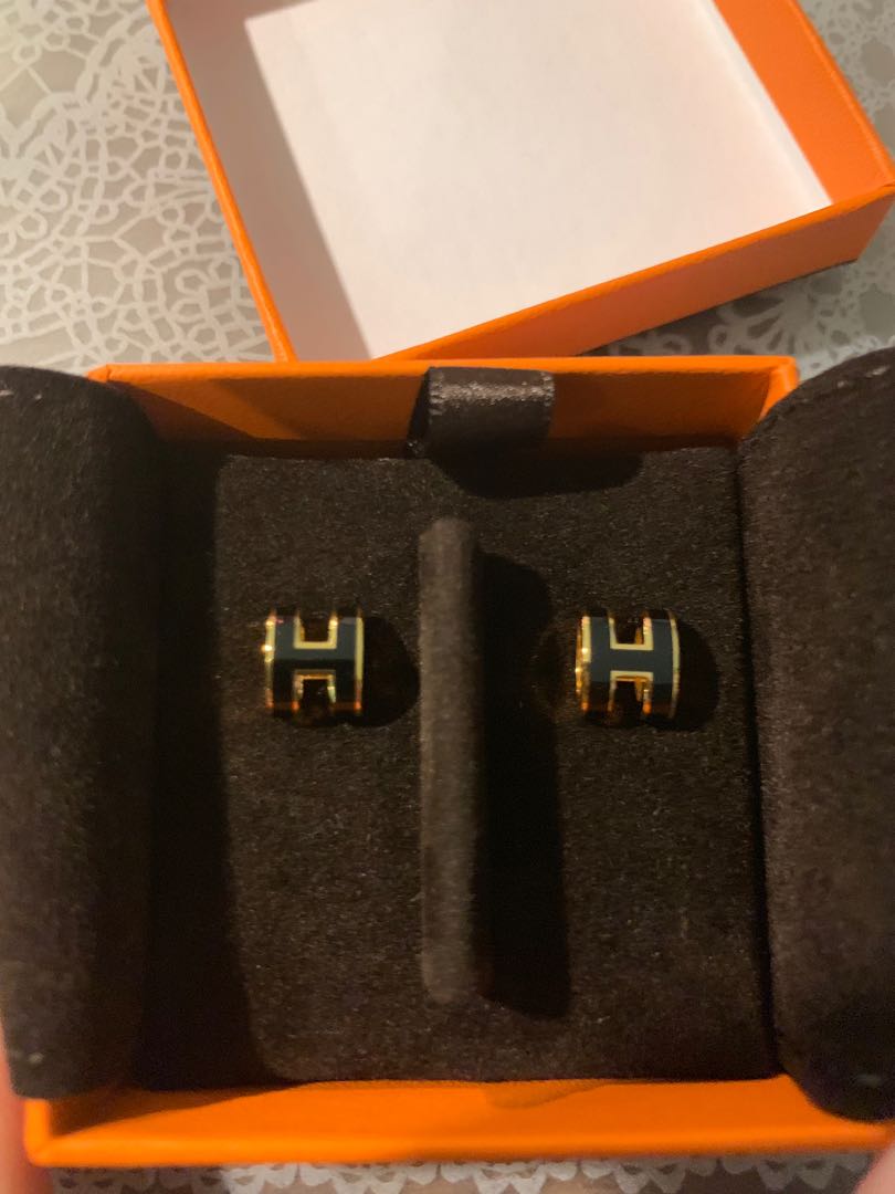 Hermes mini pop h earrings, Luxury, Accessories on Carousell