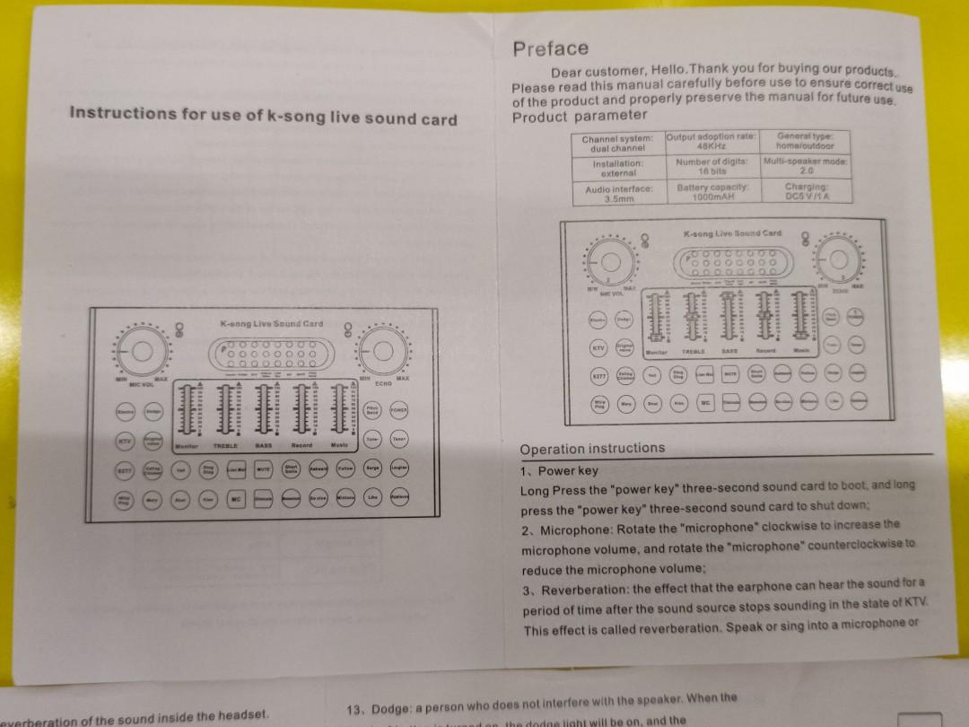 K SONG LIVE SOUND CARD SET, Electronics, Audio on Carousell