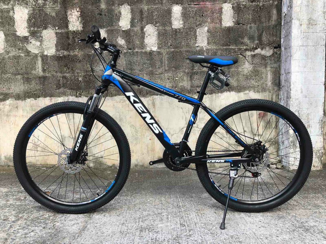 blue black bike