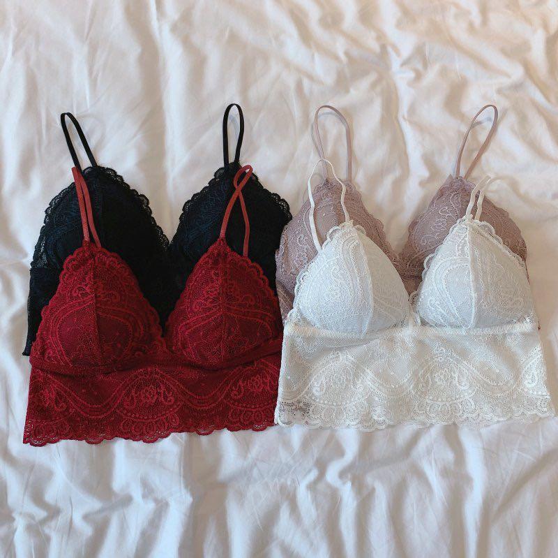 Lace bralette, Women's Fashion, Tops, Sleeveless on Carousell