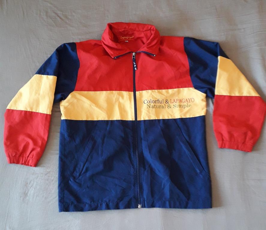 Yellow blue red best sale jacket