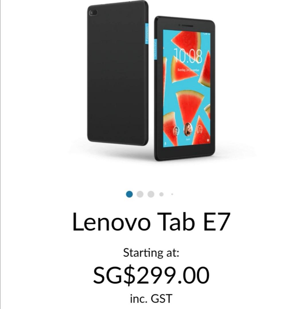 Lenovo Tab E7 Mobile Phones Tablets Tablets On Carousell