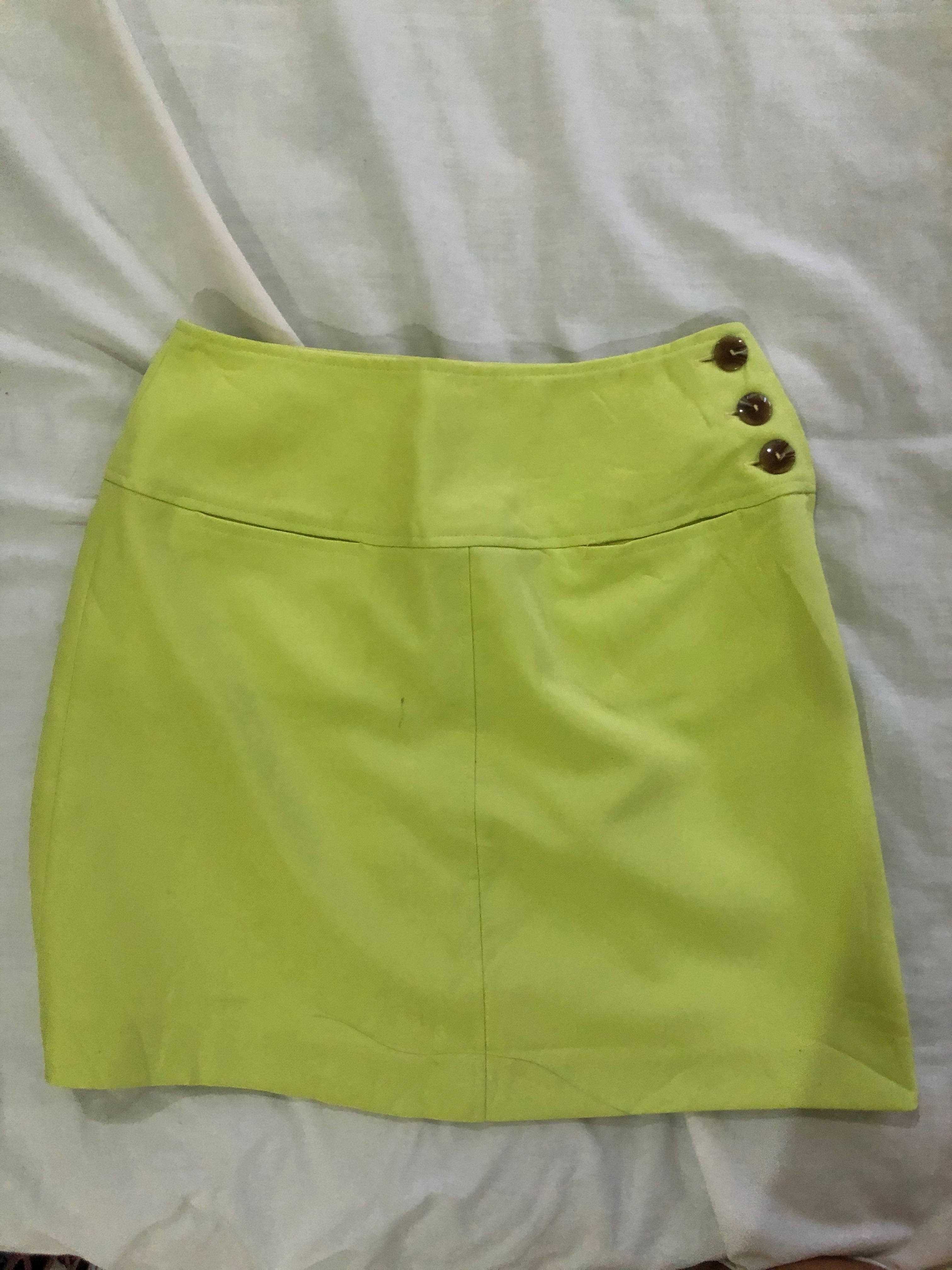 lime green skirt, Women's Fashion, Bottoms, Skirts on Carousell