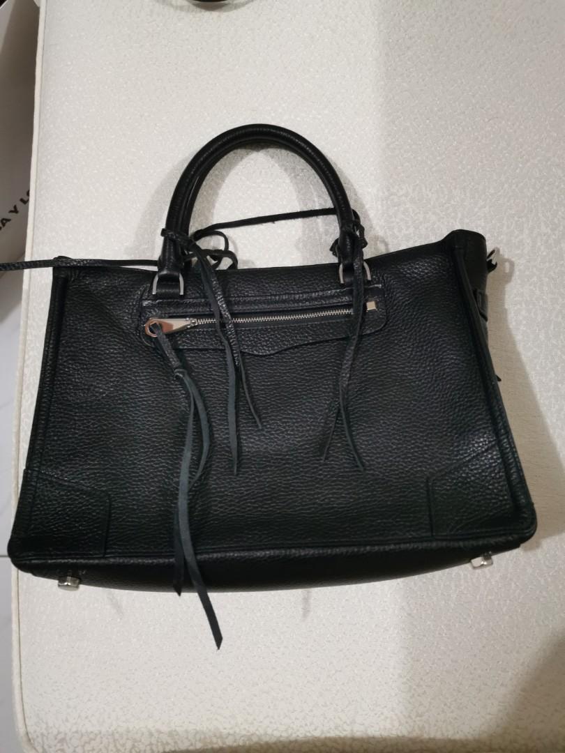 regan satchel tote black