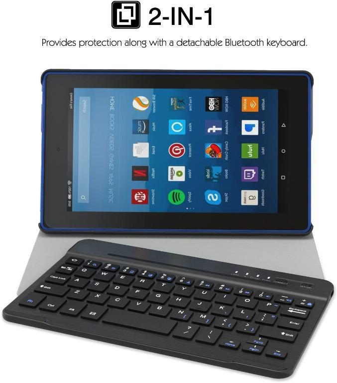 Moko Keyboard Case For All New Amazon Fire Hd 8 Tablet Wireless Bluetooth Keyboard Cover With Auto Wake Sleep For Fire Hd 8 8th 7th 6th Gen 2018 2017 2016 Release Indigo Case Only No Keyboard Electronics You can pair bluetooth keyboards to the fire tv stick. carousell