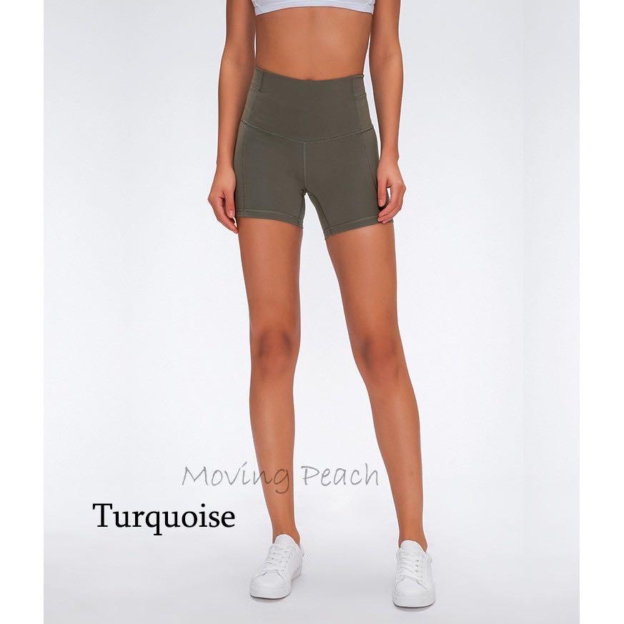 peach biker shorts