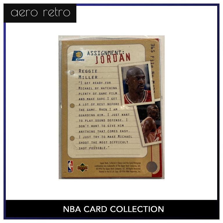 NBA Card 1996 Collector's Choice Assignment Upper Deck Michael Jordan 365 (Category: Vintage Collectibles) located in Pasig City. Submitted by maloco (Listing ID 1032472955, Image 2). Description: NBA Card 1996 Collector's Choice Assignment Upper Deck Michael Jordan 365.
