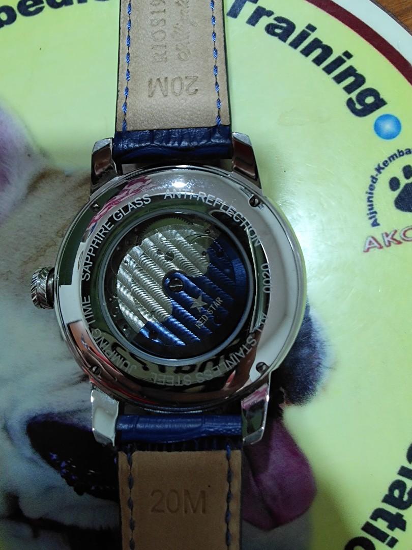 New old stock Red star jumping hour single hand watch