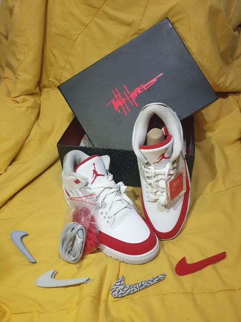 jordan 3 tinker red on feet