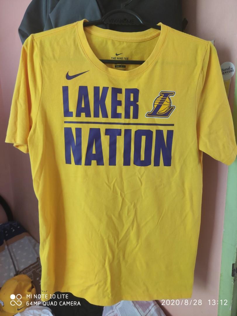 Nike Lakers Tee Men S Fashion Clothes Tops On Carousell