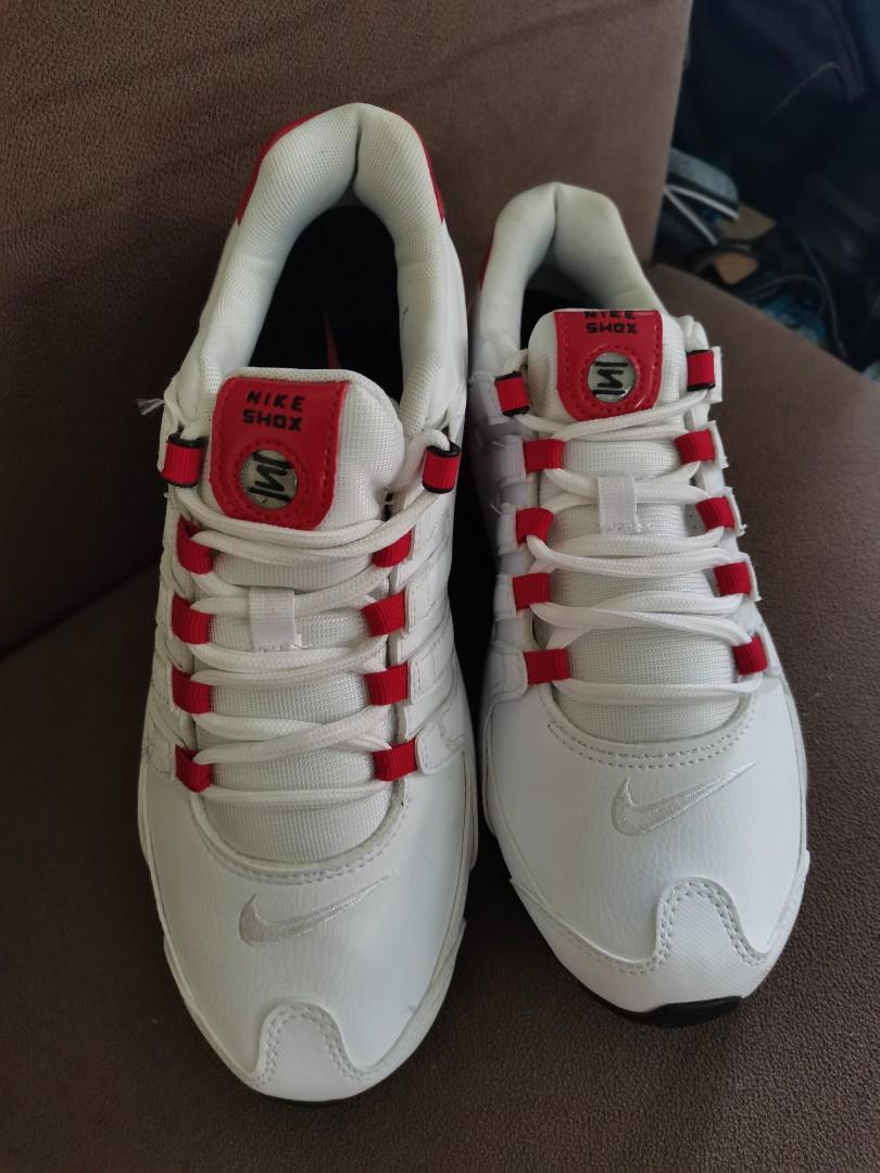 nike shox nz white red