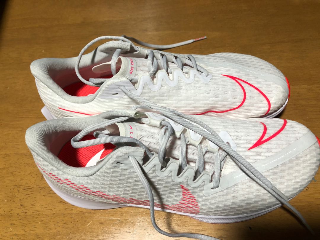 nike running zoom rival fly trainers in white