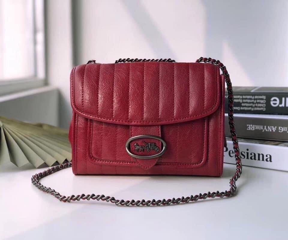 Leather Handbags Coach Melody Shoulder Bag With Quilting COACH