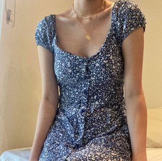 Pull and Bear Balconette Floral Dress