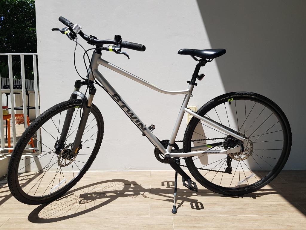 RIVERSIDE 900 10SP HYBRID BIKE LIGHT GREY size M, Sports Equipment