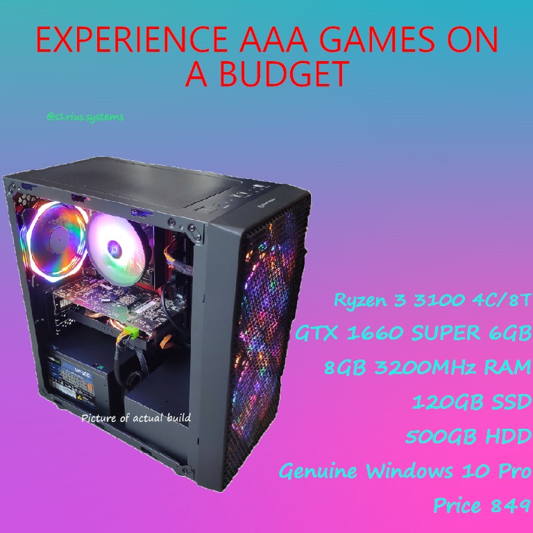 Ryzen 3 3100 gtx 1660 super shop