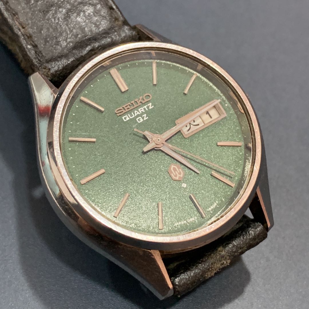 Seiko Quartz Rare Green Dial 0923-8000 Vintage Men Watch, Men's Fashion ...