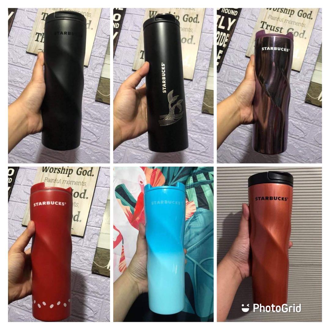 STARBUCKS TUMBLER (Category: Water Bottles & Tumblers) located in Makati City. Submitted by gooditems19 (Listing ID 1032442925, Image 1). Description: 💯Original Starbucks Tumblers P600.00 📌Double wall vacuum insulation locks in temperature to preserve flavor and freshness 📌Can hold hot and cold for 8-10hrs 📌Durable and dependable 📌Rustproof and leakproof 📌High-quality food grade 304 stainless steel on both inside and outside walls.