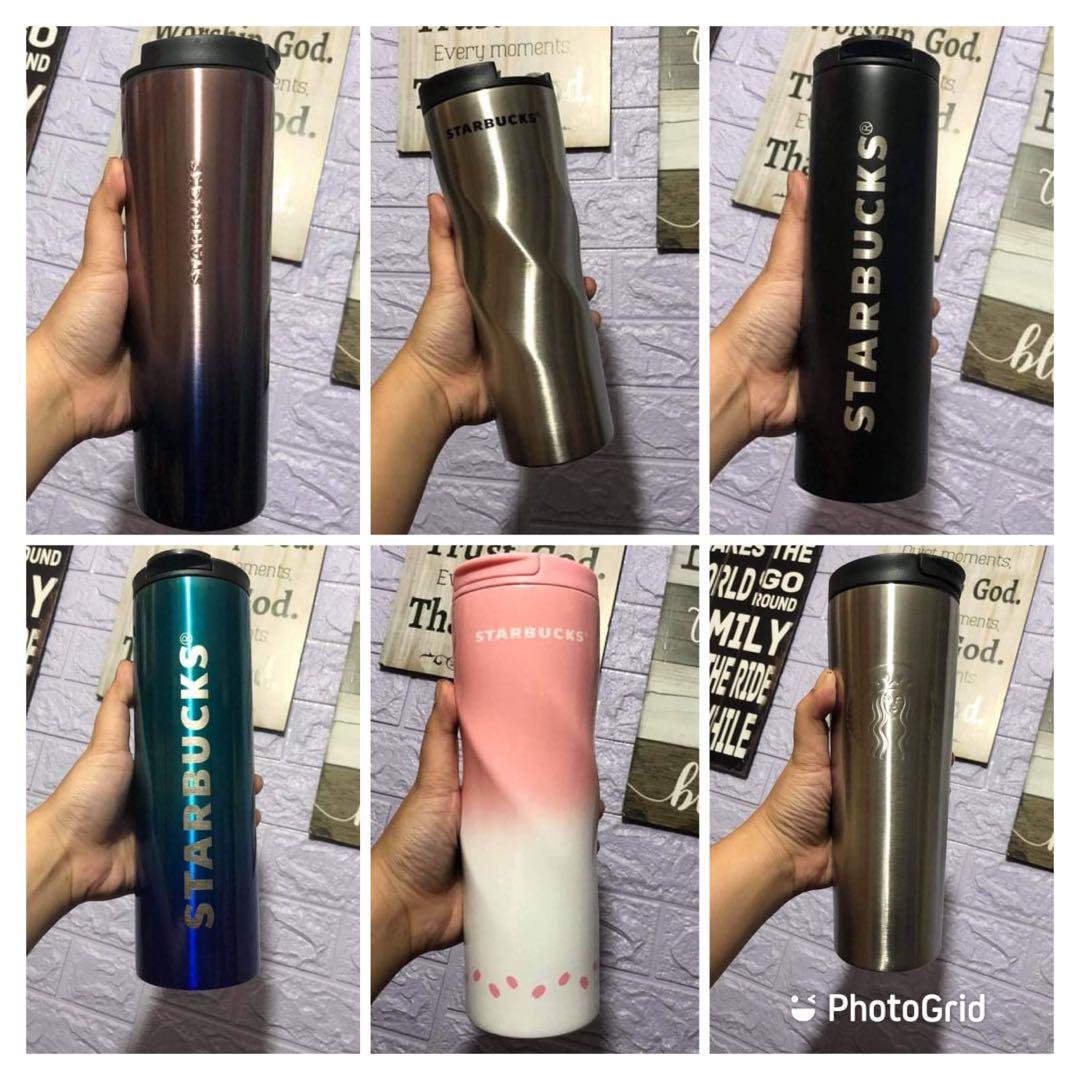 STARBUCKS TUMBLER (Category: Water Bottles & Tumblers) located in Makati City. Submitted by gooditems19 (Listing ID 1032442925, Image 2). Description: 💯Original Starbucks Tumblers P600.00 📌Double wall vacuum insulation locks in temperature to preserve flavor and freshness 📌Can hold hot and cold for 8-10hrs 📌Durable and dependable 📌Rustproof and leakproof 📌High-quality food grade 304 stainless steel on both inside and outside walls.