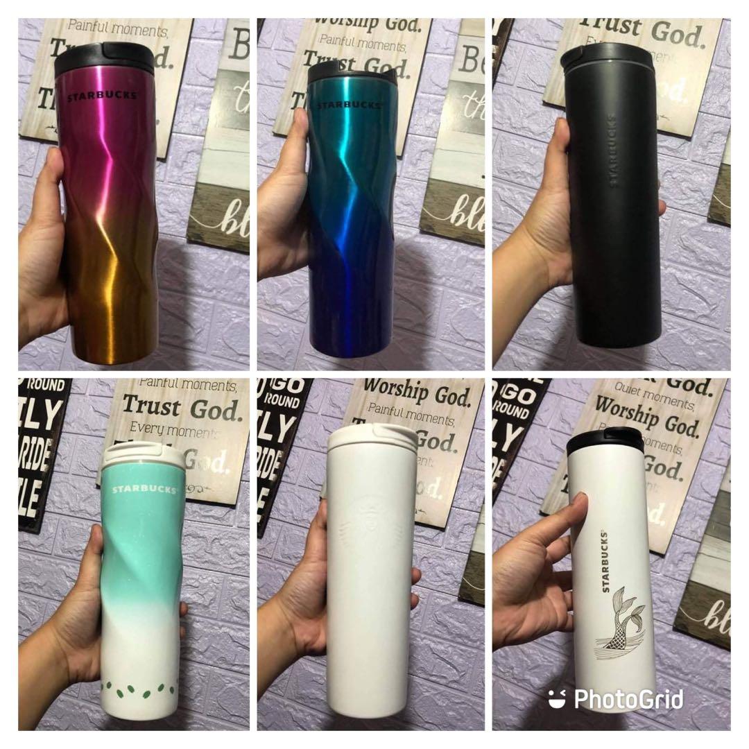 STARBUCKS TUMBLER (Category: Water Bottles & Tumblers) located in Makati City. Submitted by gooditems19 (Listing ID 1032442925, Image 3). Description: 💯Original Starbucks Tumblers P600.00 📌Double wall vacuum insulation locks in temperature to preserve flavor and freshness 📌Can hold hot and cold for 8-10hrs 📌Durable and dependable 📌Rustproof and leakproof 📌High-quality food grade 304 stainless steel on both inside and outside walls.