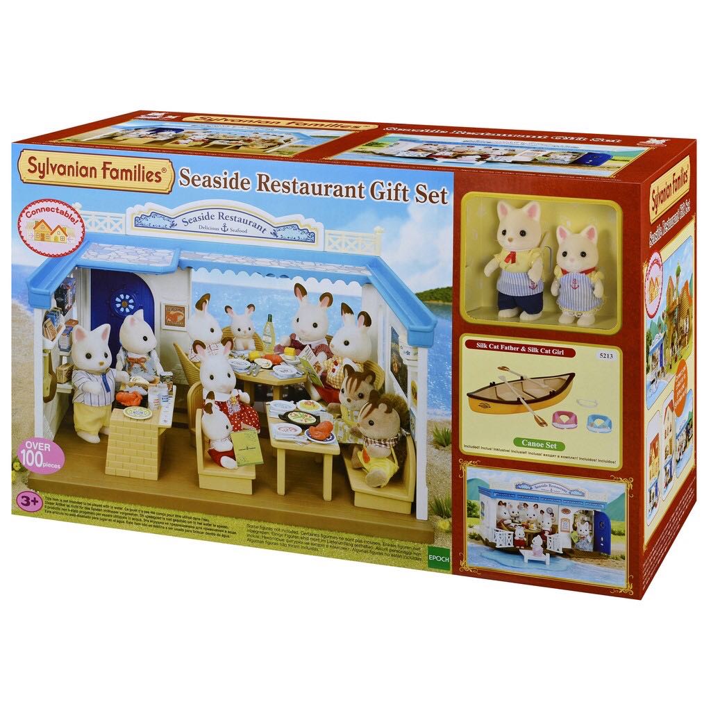 Sylvanian Families SeaSide Restaurant Gift set Hobbies Toys