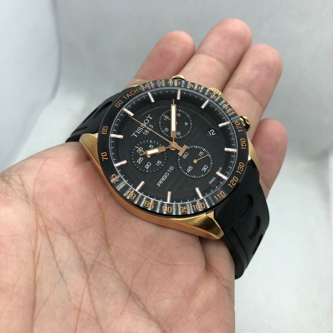 Tissot PRS 516 Rose Gold Quartz 42mm Chronograph
